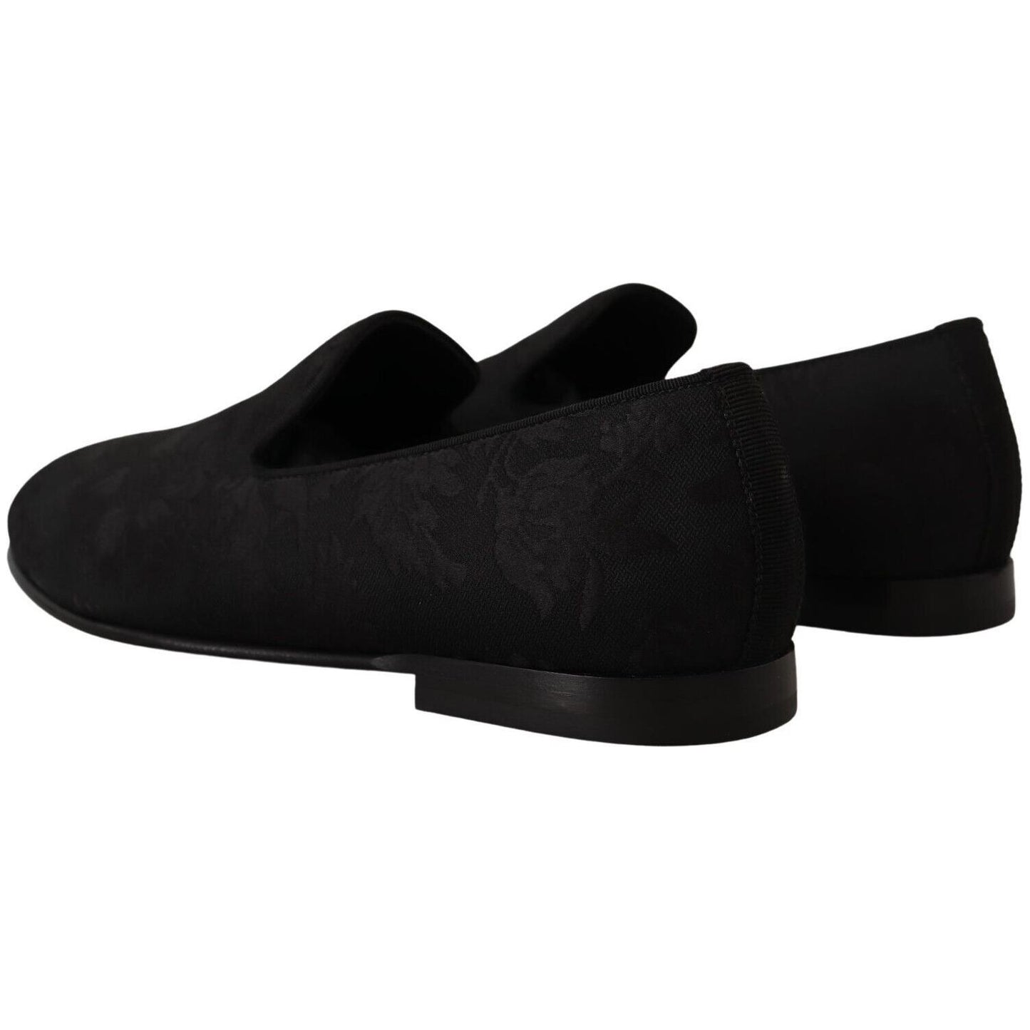 Dolce & Gabbana Elegant Jacquard Slide On Loafers Flats Dolce & Gabbana