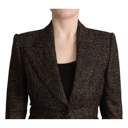 Dolce & Gabbana Dark Brown Wool Single Breasted 2 Pc Jacket Pants Dolce & Gabbana