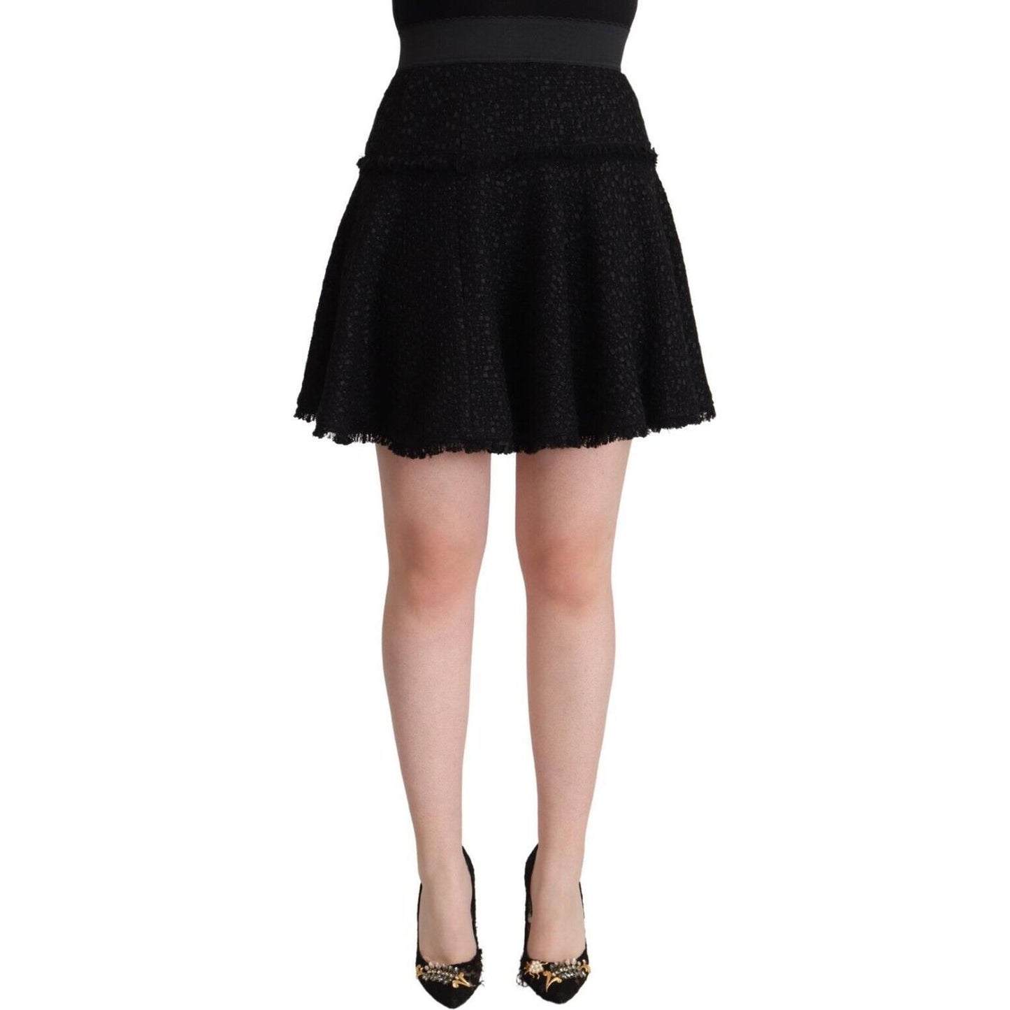 Dolce & Gabbana Elegant Knitted A-Line Mini Skirt Dolce & Gabbana