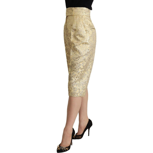 Dolce & Gabbana Elegant Beige High-Waisted Cropped Pants Dolce & Gabbana