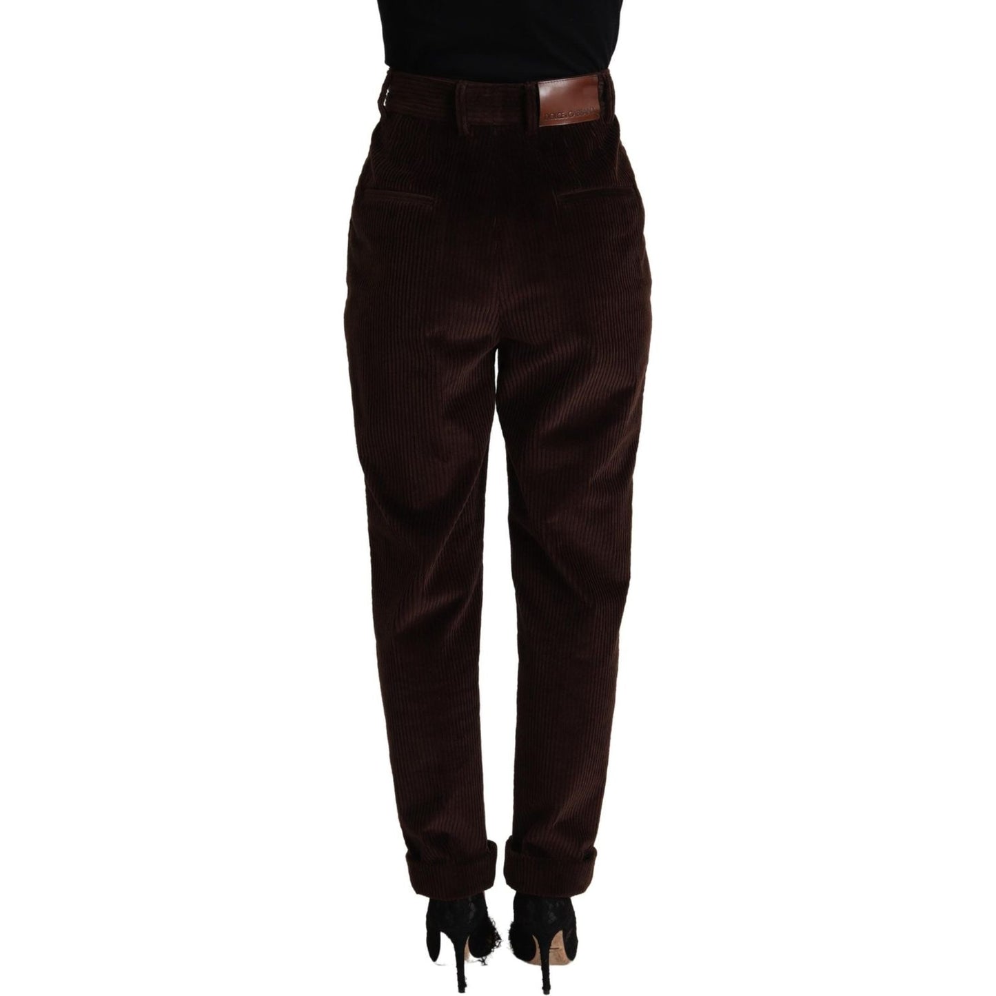 Dolce & Gabbana Bordeaux Corduroy Cotton Trouser Tapered Pants