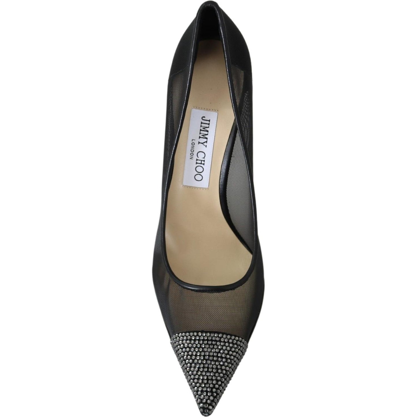 Jimmy Choo Elegant Black Mesh Crystal Pumps Jimmy Choo