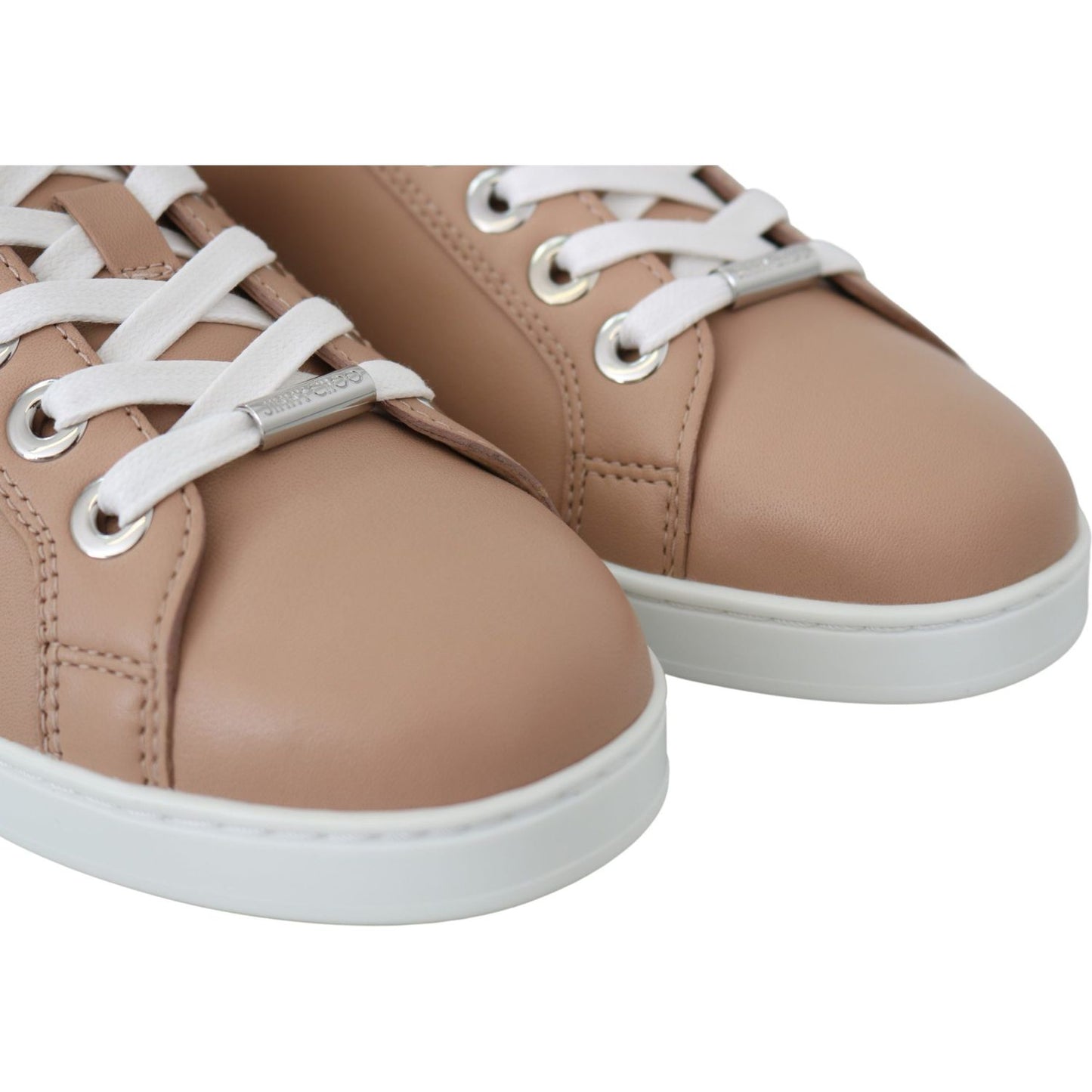 Jimmy Choo Powder Pink Leather Cash Sneakers