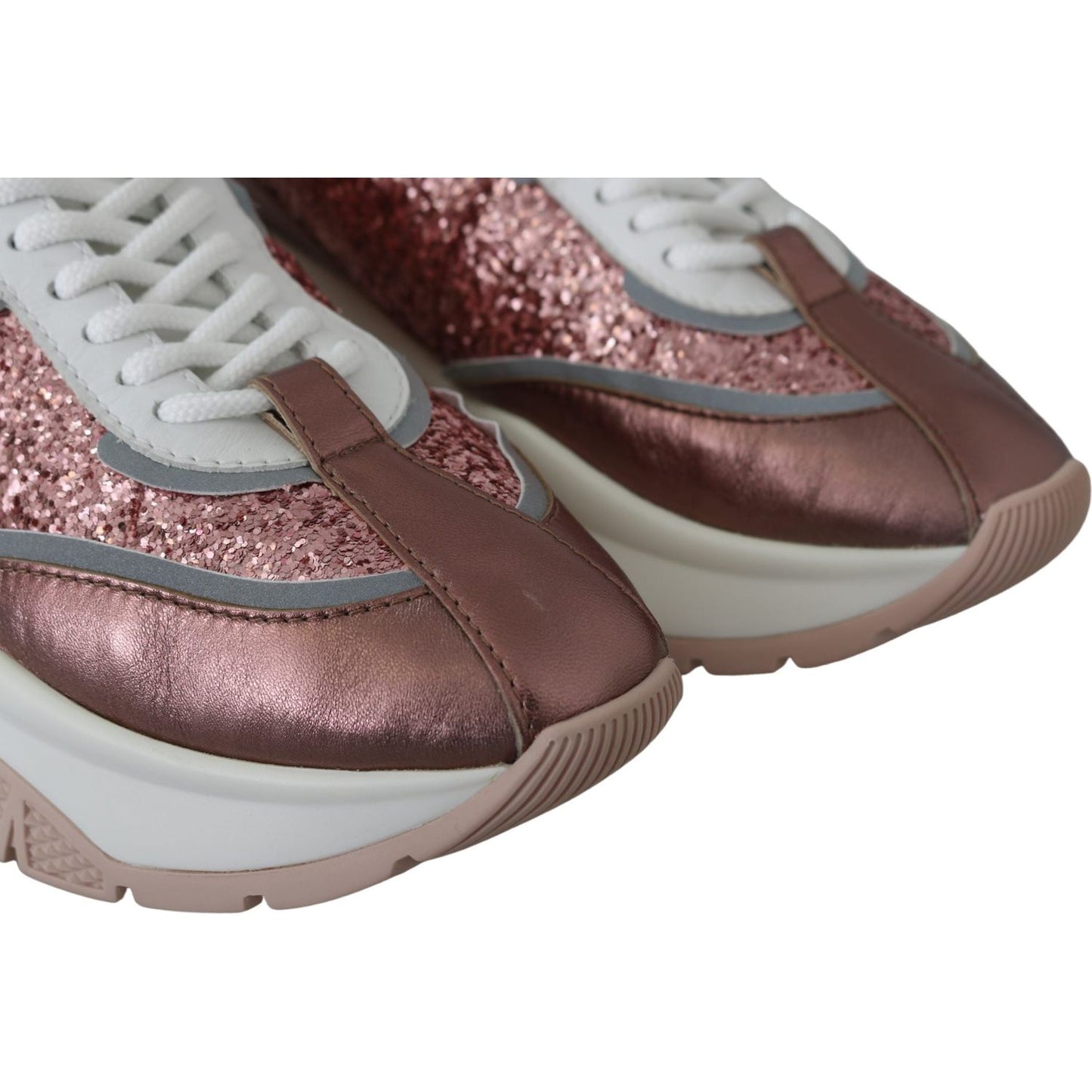 Jimmy Choo Pink Candyfloss Leather Raine Sneakers