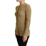 Dolce & Gabbana Glamorous Gold Snap-Button Cardigan Dolce & Gabbana Sienna
