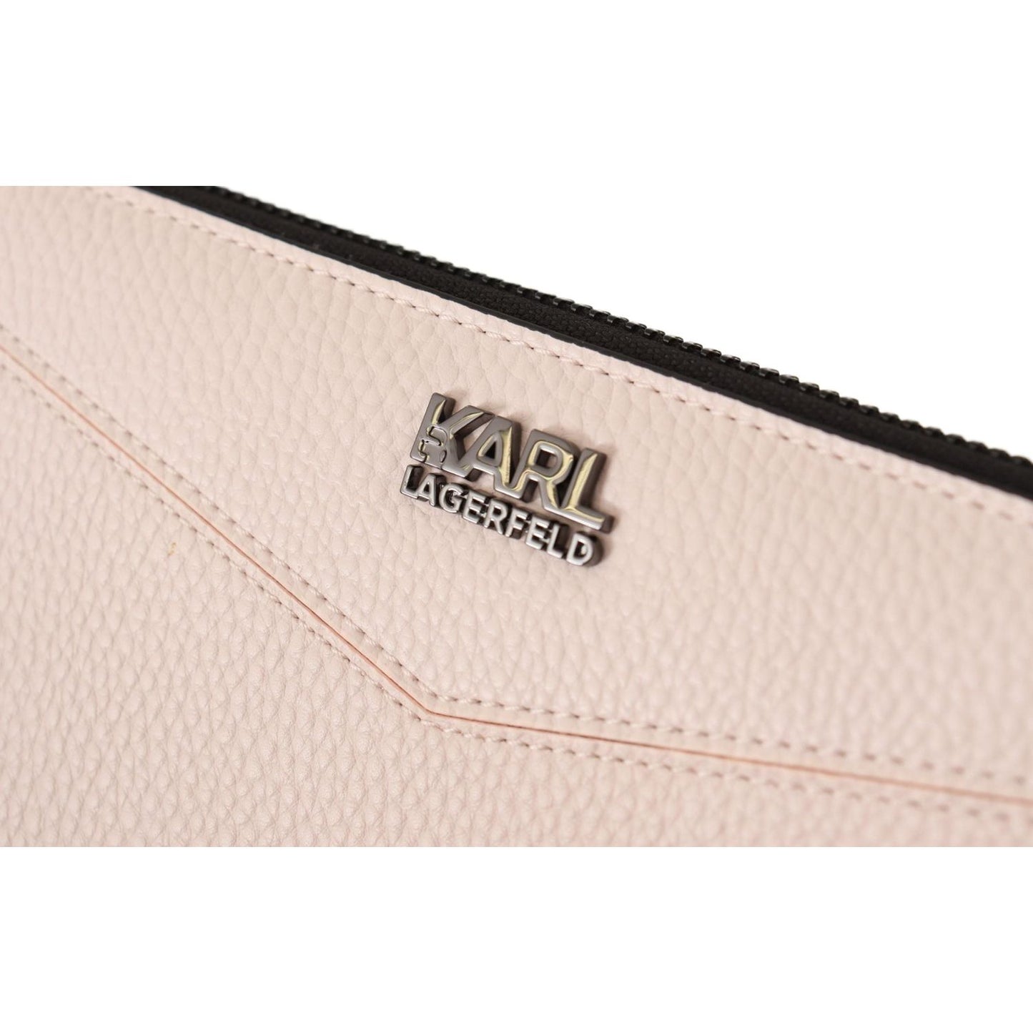 Karl Lagerfeld Elegant Mauve Leather Wallet - Secure & Stylish Karl Lagerfeld