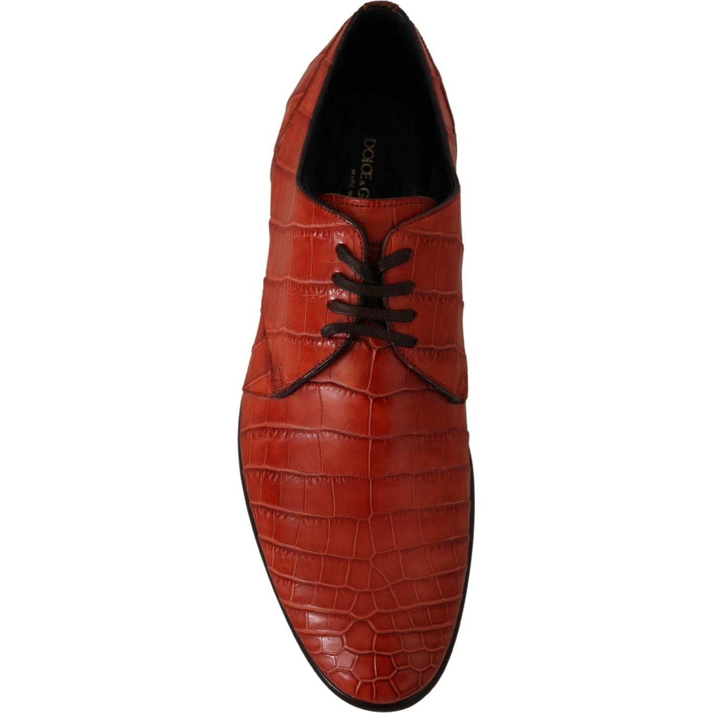 Dolce & Gabbana Exquisite Exotic Croc Leather Lace-Up Dress Shoes Dolce & Gabbana