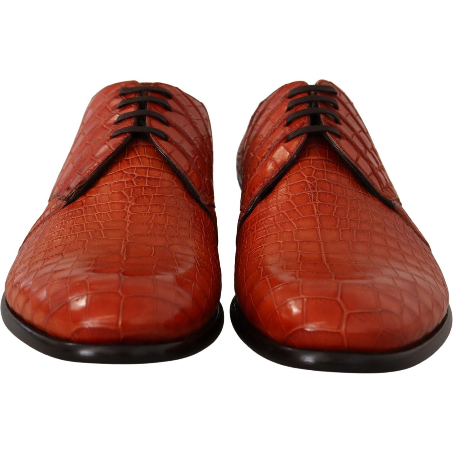 Dolce & Gabbana Orange Exotic Leather Dress Derby Shoes
