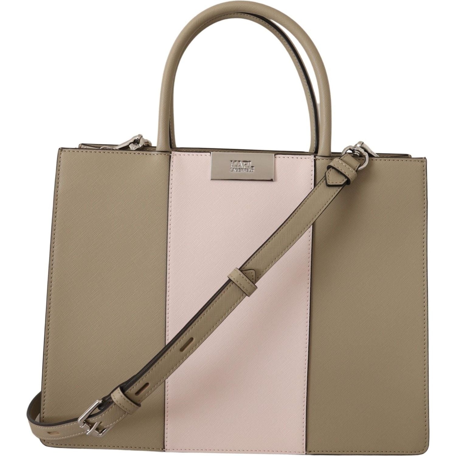 حقيبة كتف أنيقة باللون الأخضر الفاتح من كارل لاغرفيلد