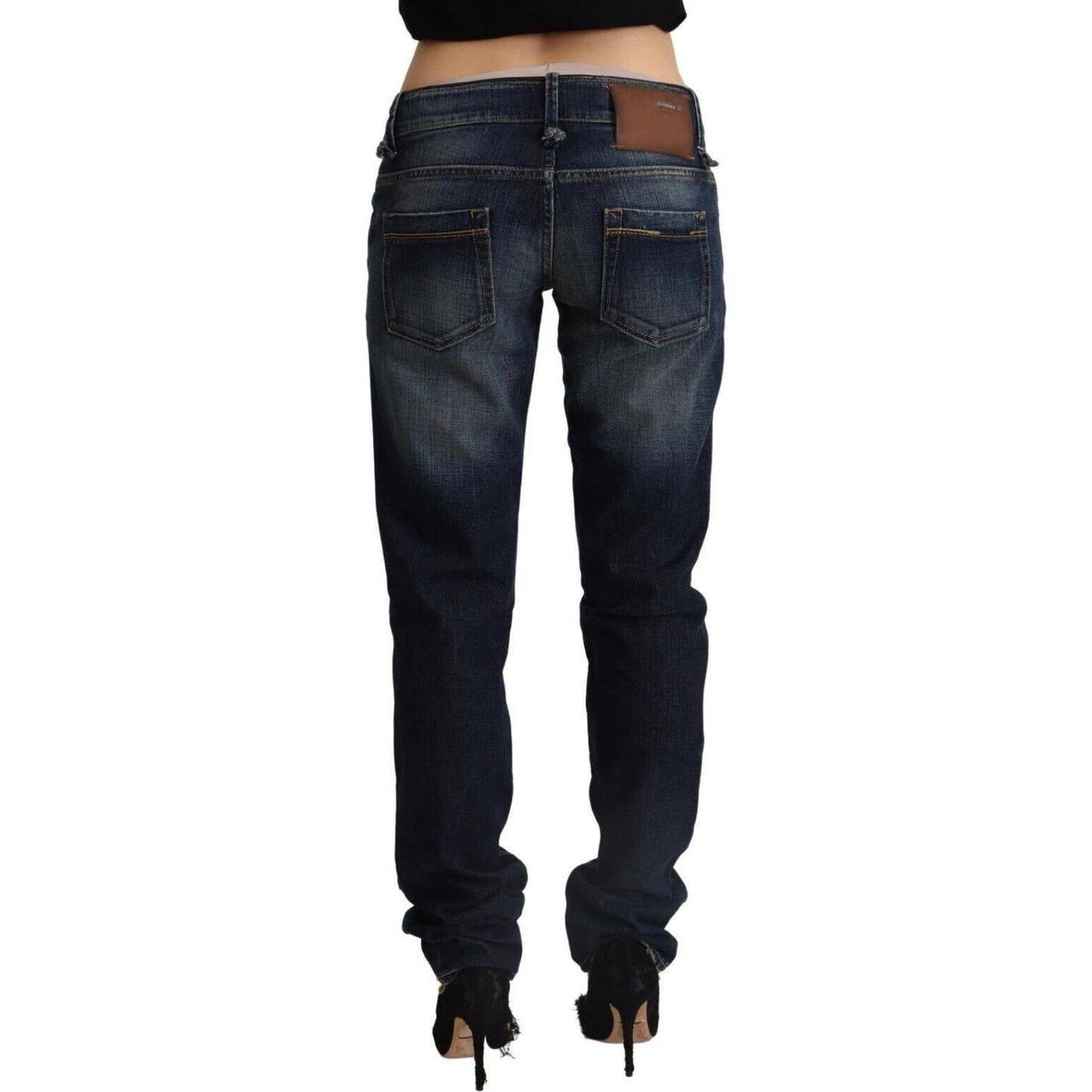 Acht Chic Dark Blue Low Waist Skinny Jeans Acht