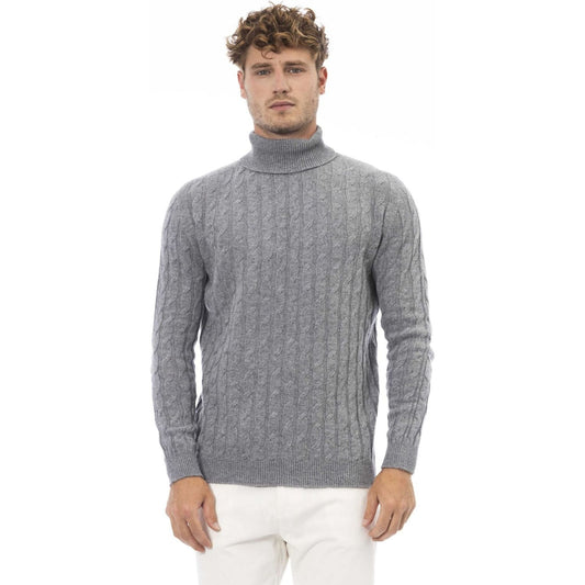 Alpha Studio Sweaters Sweaters Alpha Studio Light Slate Gray