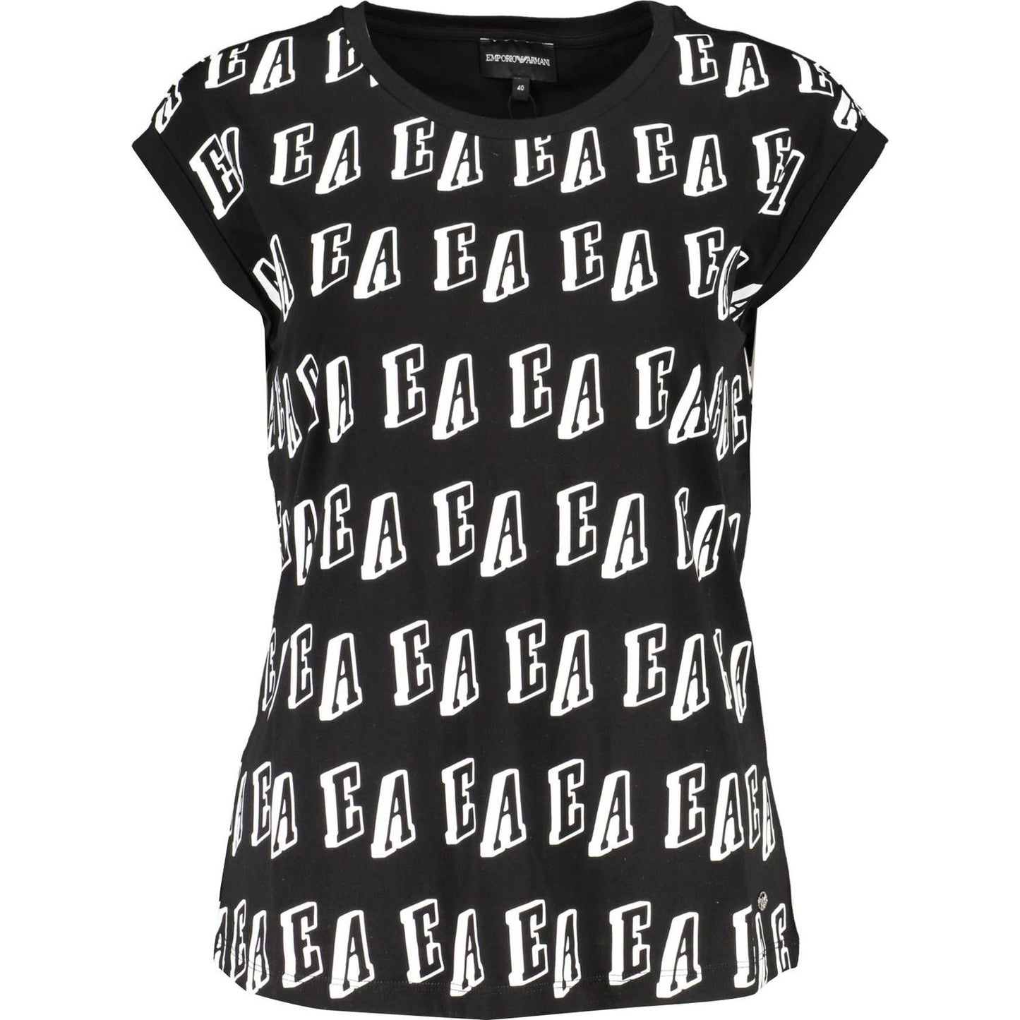 Emporio Armani Black Cotton Women Top Emporio Armani