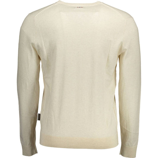 Napapijri Beige Cotton Men Sweater Napapijri