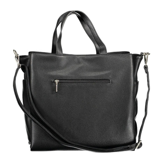 BYBLOS Chic Black Multi-Pocket Handbag BYBLOS