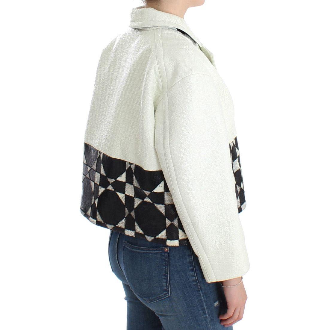 独家黑白色皮夹克