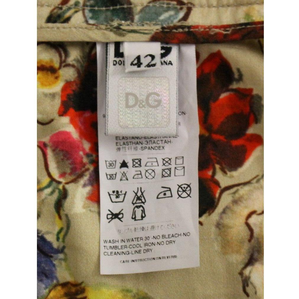 优雅米色常规版型棉质长裤