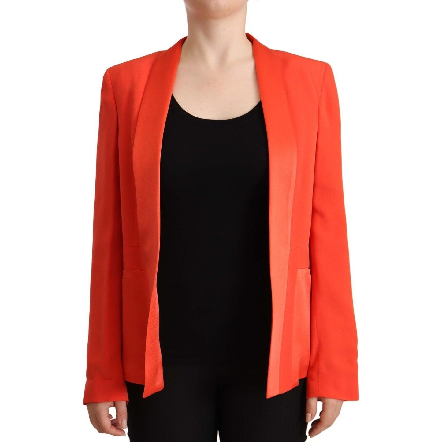 CO|TE Orange Long Sleeves Acetate Blazer Pocket Overcoat Jacket CO|TE