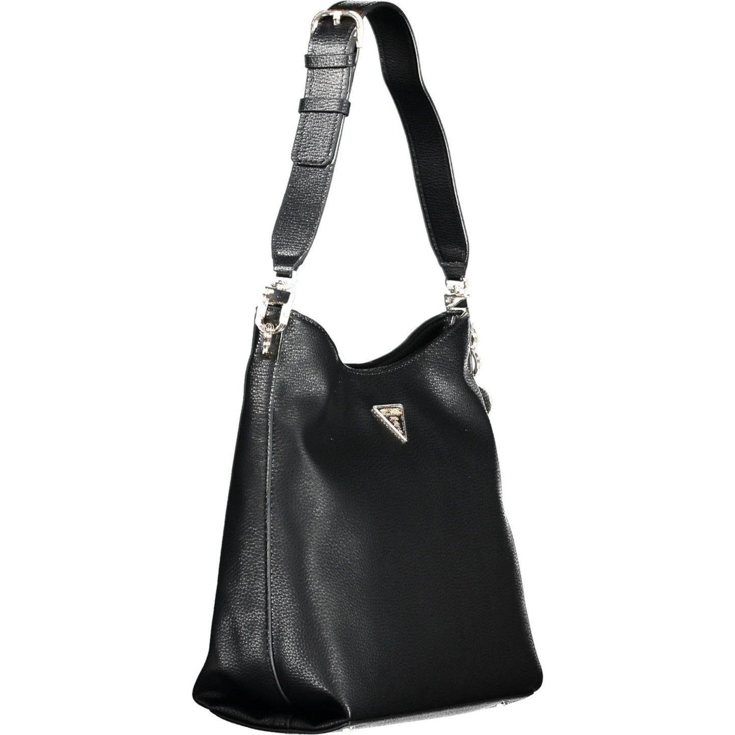 Guess Jeans Chic Black Polyurethane Shoulder Bag Guess Jeans