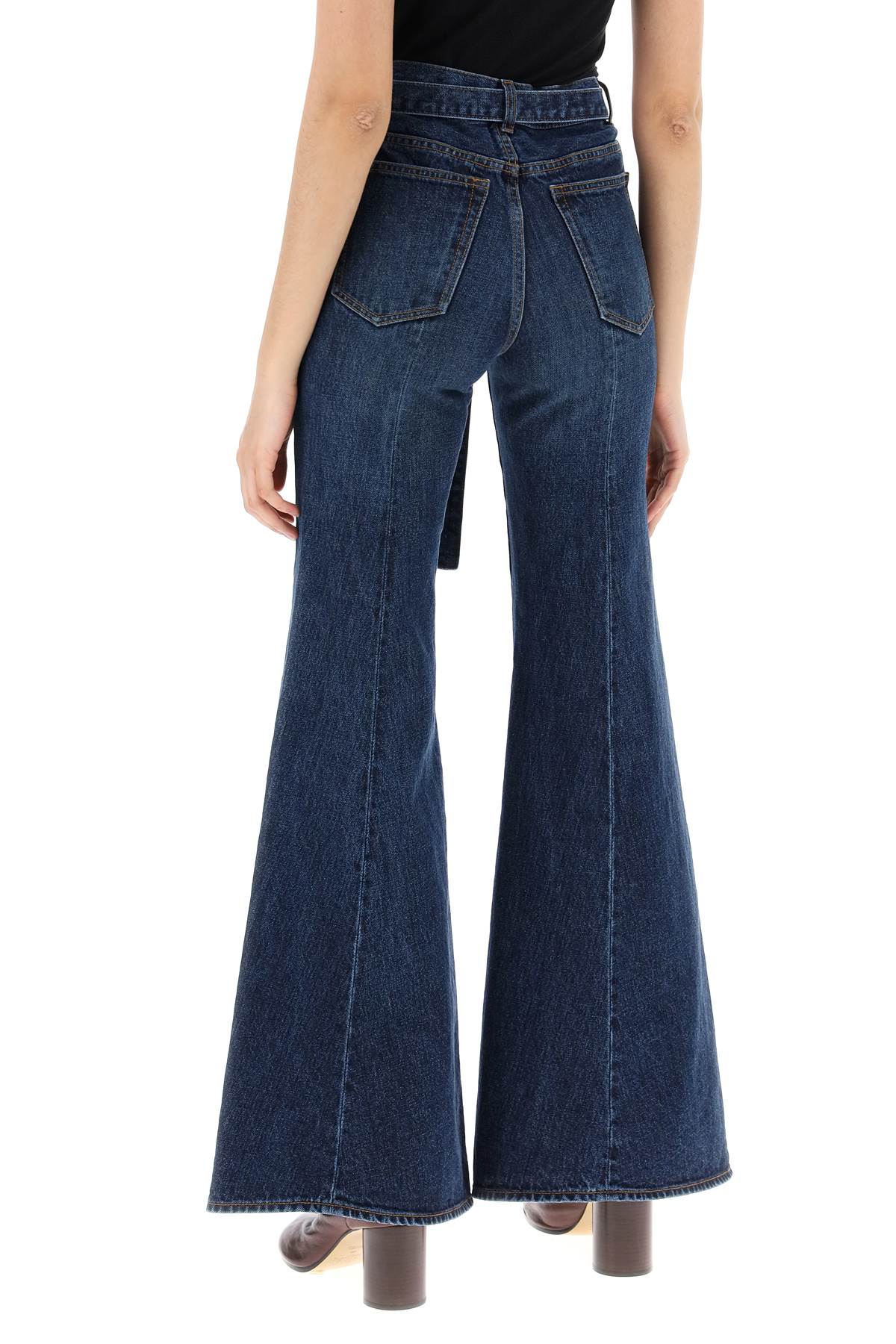 Sacai boot cut jeans with matching belt Jeans Sacai