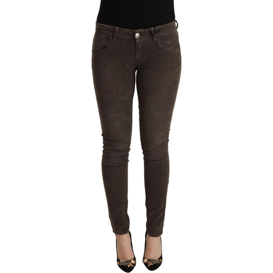 Acht Chic Slim Fit Brown Skinny Jeans Acht