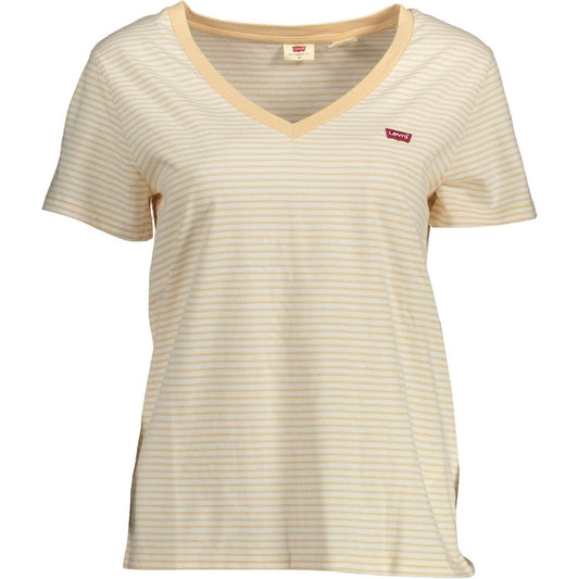 Levi's Beige Cotton Women T-Shirt Levi's