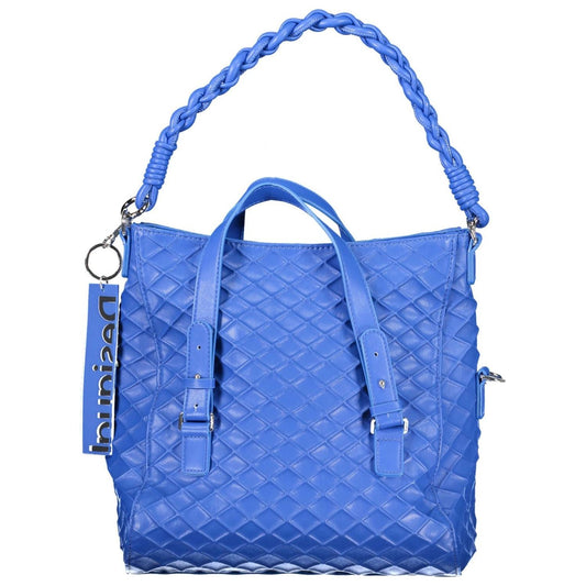 Desigual Chic Blue Contrasting Detail Handbag Desigual