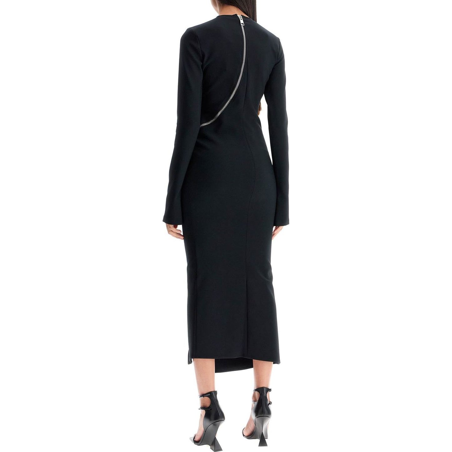 The Attico twisted zip midi girocollo dress Dresses The Attico