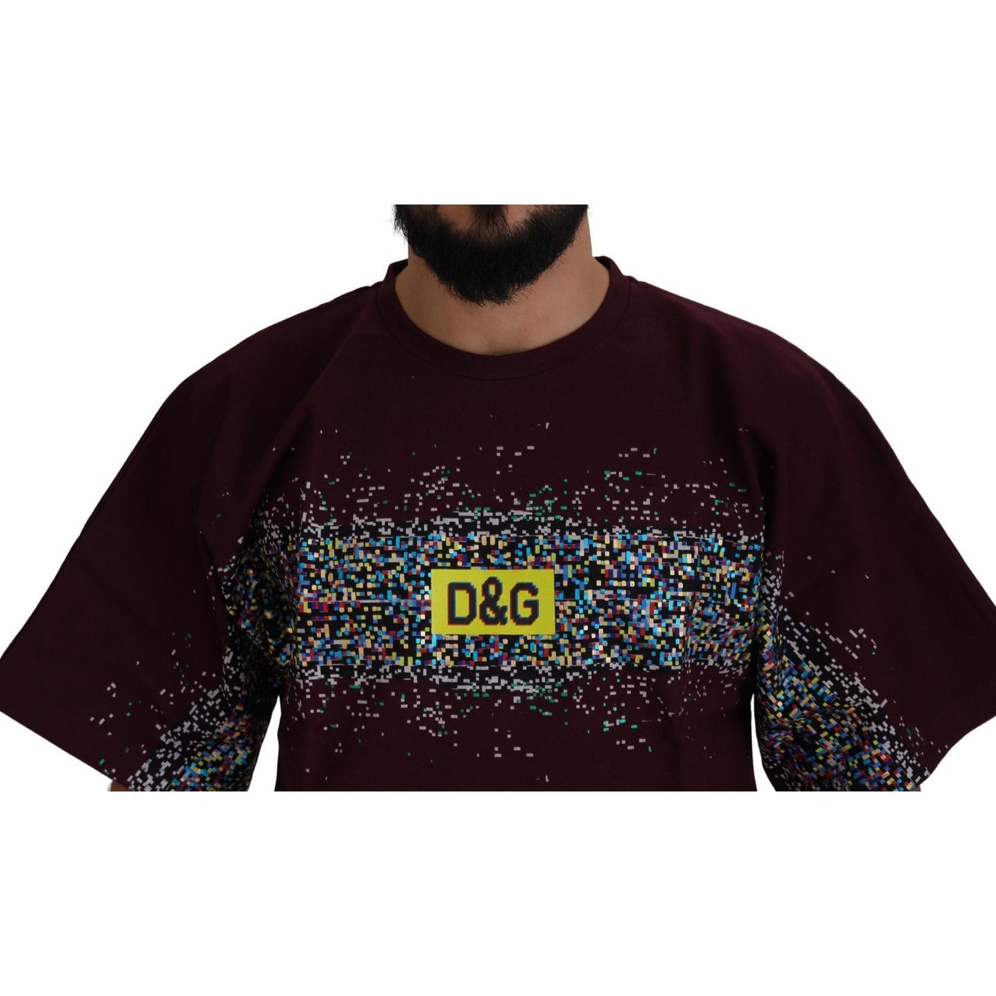 Dolce & Gabbana Bordeaux Crewneck Cotton Tee Dolce & Gabbana