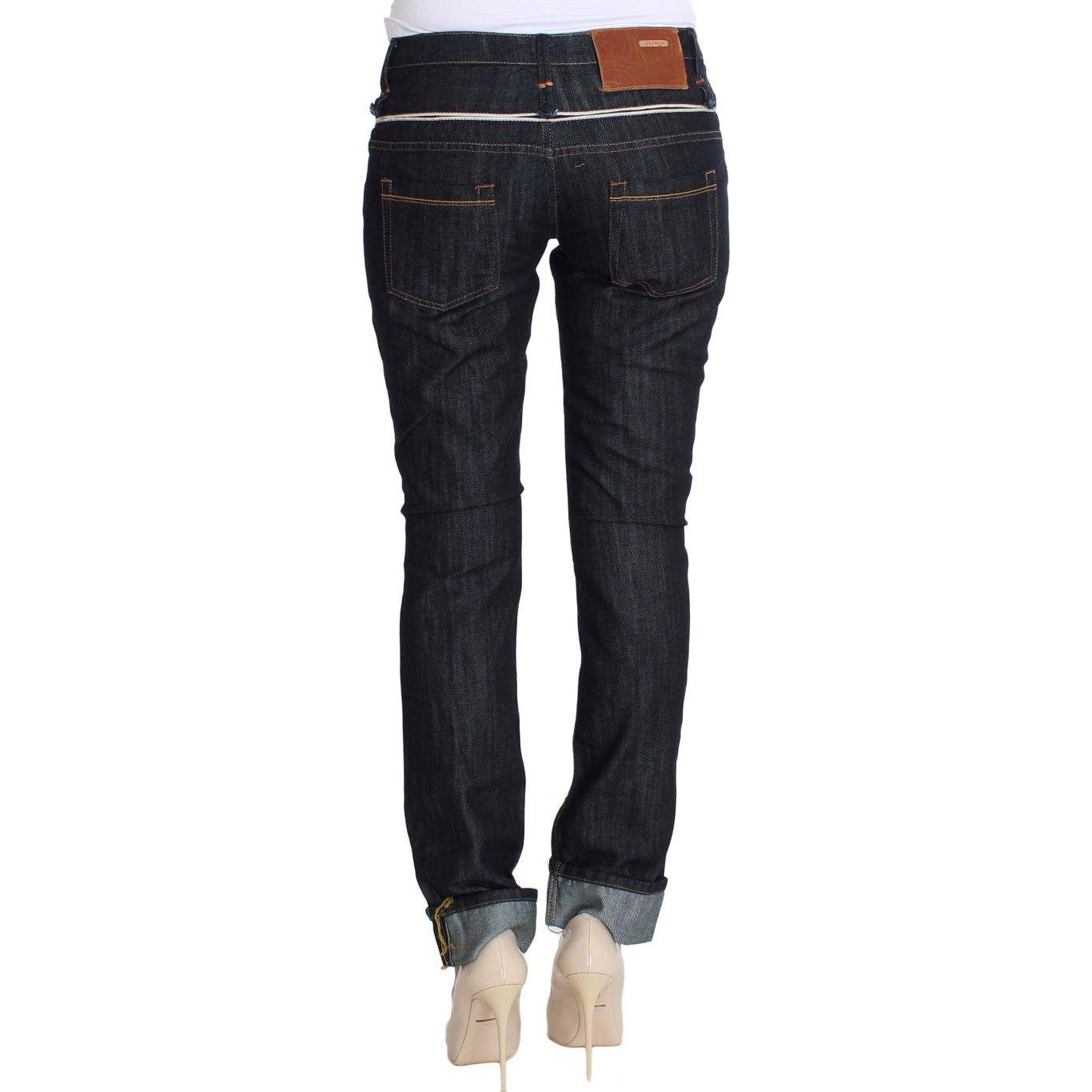 Acht Blue Denim Cotton Bottoms Straight Fit Jeans Acht