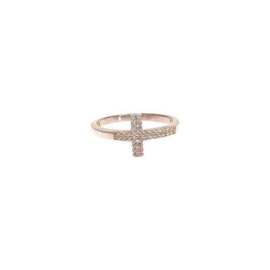 Nialaya Silver CZ Cross 925 Ring Nialaya