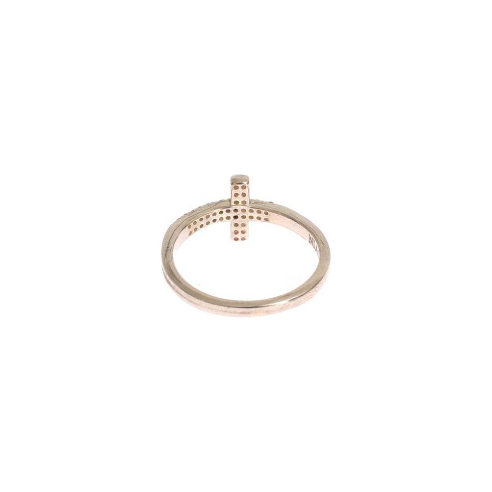 Nialaya Silver CZ Cross Statement Ring Ring Nialaya