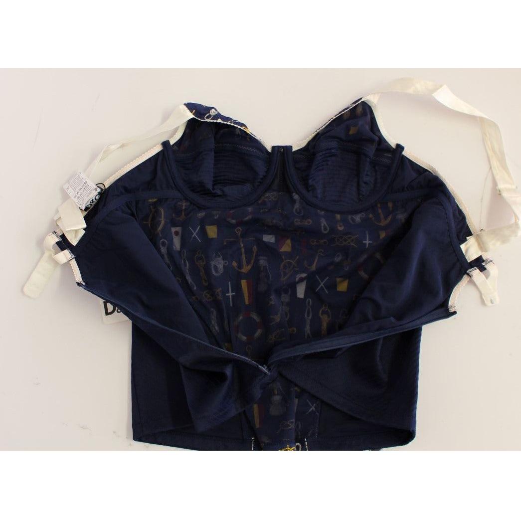 Dolce & Gabbana Blue Sailor Motive Tank Top Dolce & Gabbana