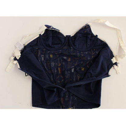 Dolce & Gabbana Blue Sailor Motive Tank Top Dolce & Gabbana