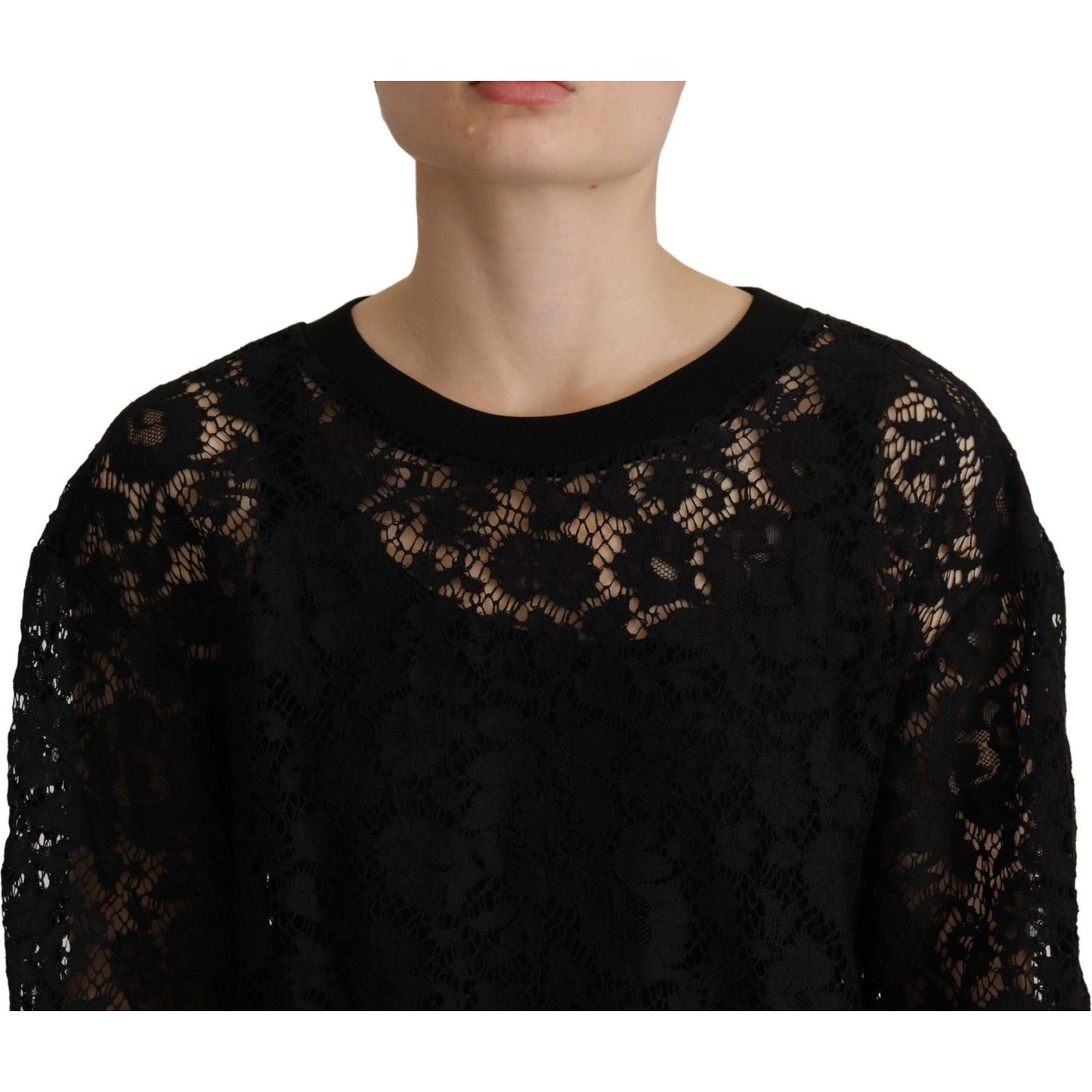 Dolce & Gabbana Elegant Black Long Sleeve Blouse Top Dolce & Gabbana