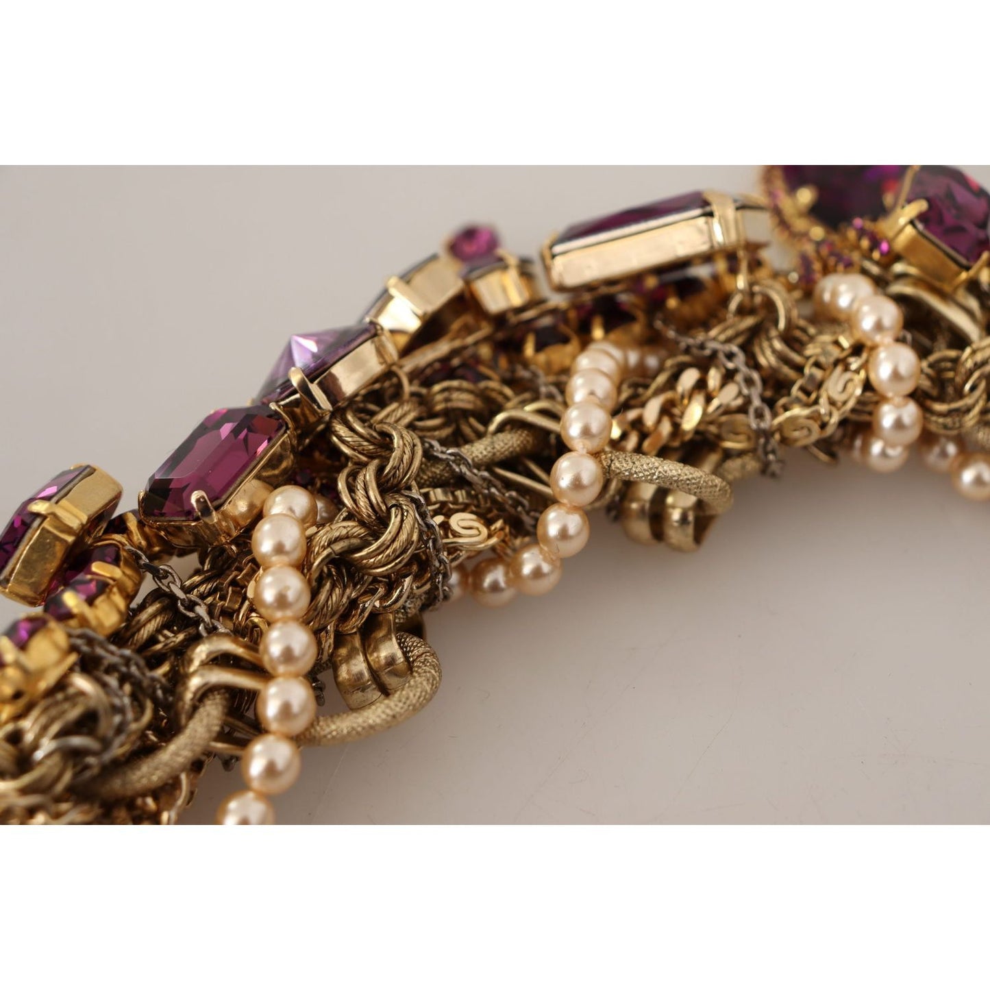 Dolce & Gabbana Sicilian Sparkle Gold-Tone Statement Necklace Necklace Dolce & Gabbana