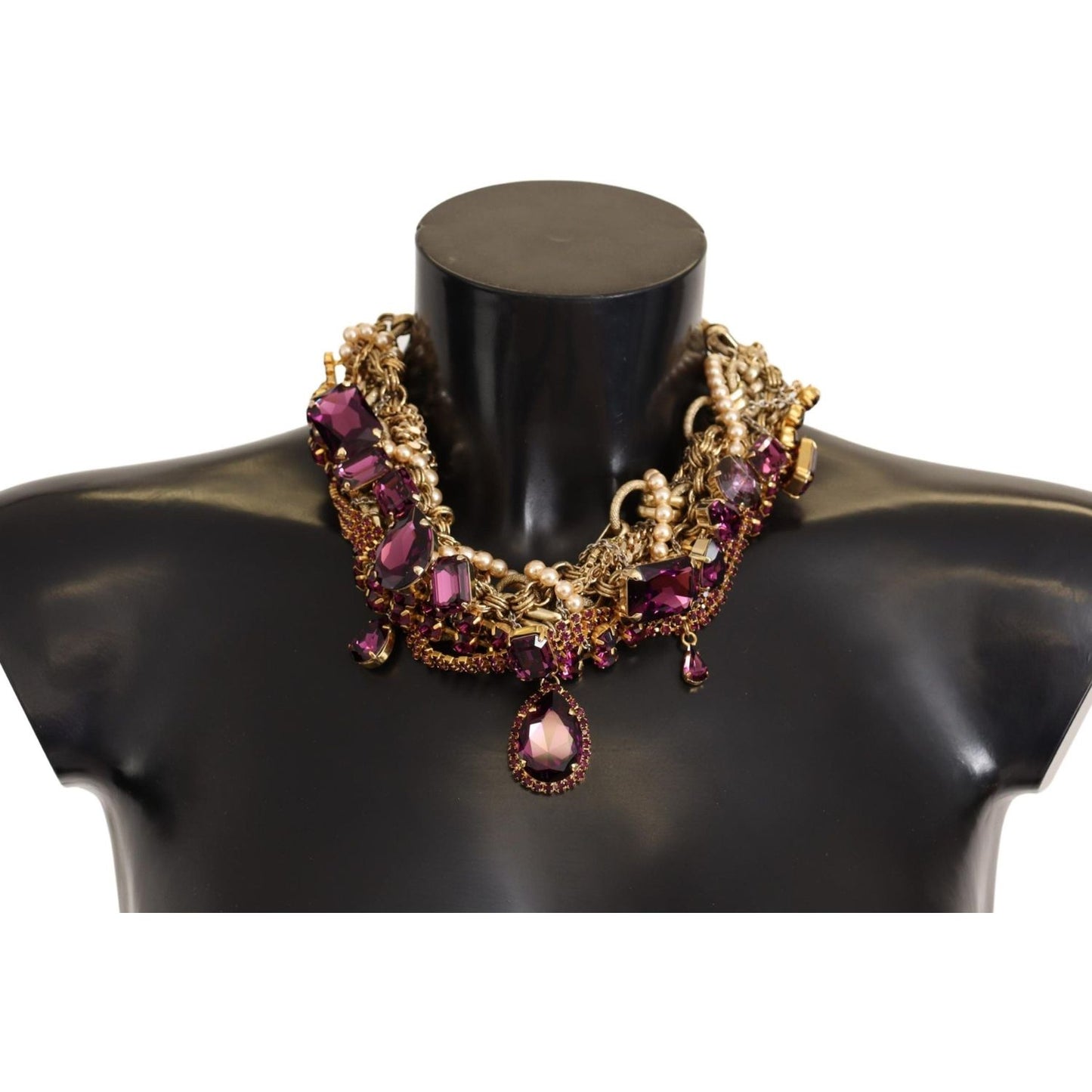 Dolce & Gabbana Sicilian Sparkle Gold-Tone Statement Necklace Necklace Dolce & Gabbana