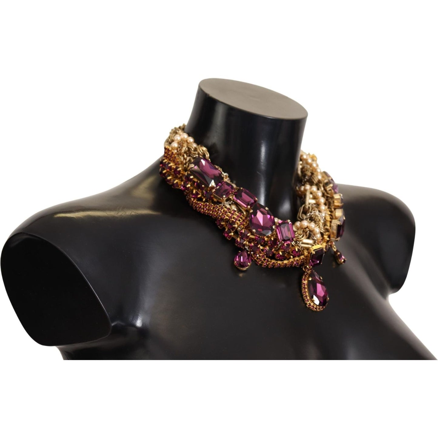 Dolce & Gabbana Sicilian Sparkle Gold-Tone Statement Necklace Necklace Dolce & Gabbana