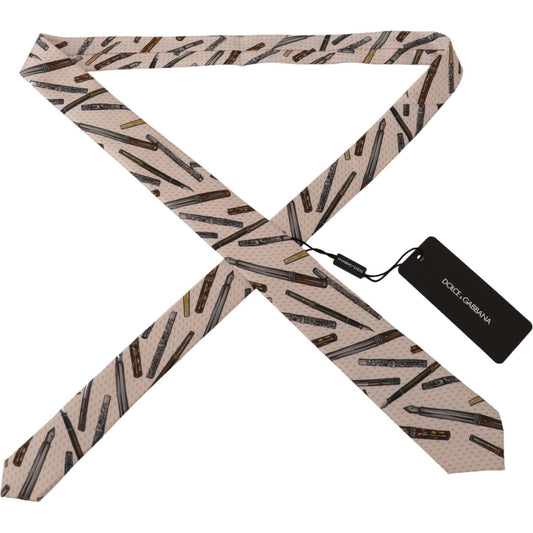 Dolce & Gabbana Elegant Silk Bow Tie for Suave Evenings Dolce & Gabbana Rosy Brown