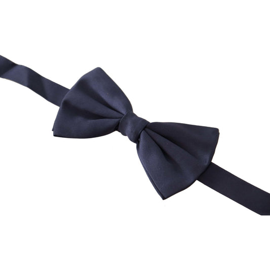 Dolce & Gabbana Elegant Sapphire Silk Bow Tie Dolce & Gabbana