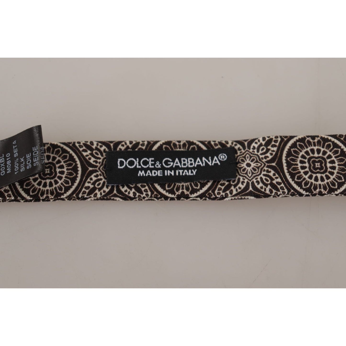 Dolce & Gabbana Elegant Silk Black & White Bow Tie Dolce & Gabbana