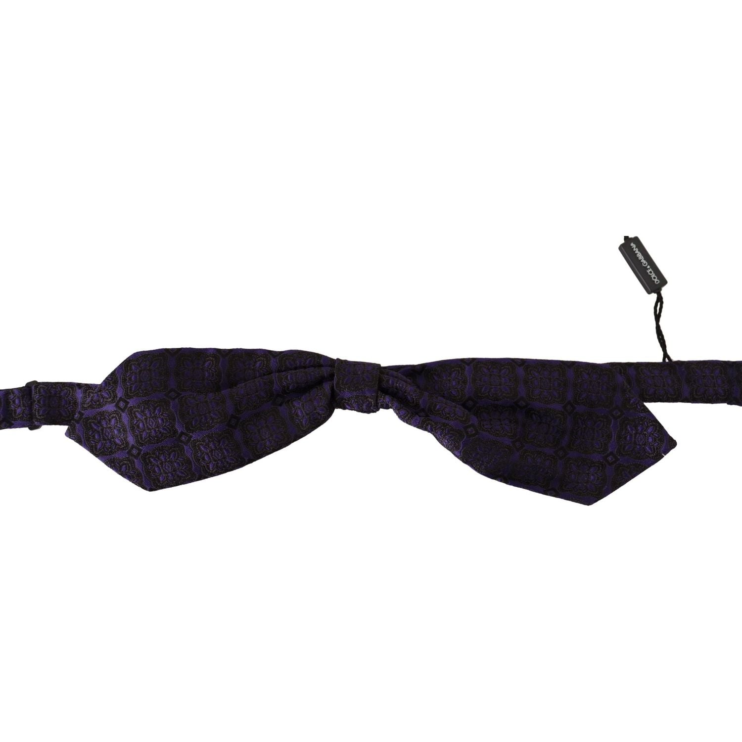 优雅蓝色几何丝绸领结