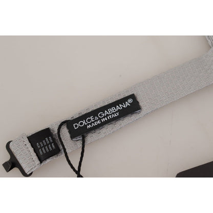 Dolce & Gabbana Gray 100% Silk Adjustable Neck Papillon Tie Dolce & Gabbana