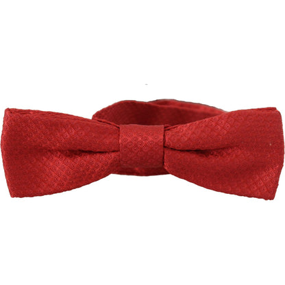 Dolce & Gabbana Red 100% Silk Adjustable Neck Papillon Tie Dolce & Gabbana