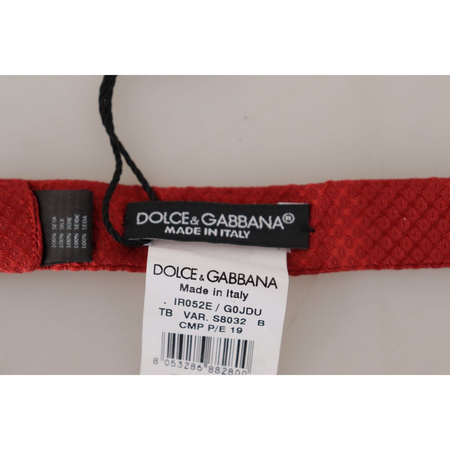 Dolce & Gabbana Red 100% Silk Adjustable Neck Papillon Tie Dolce & Gabbana