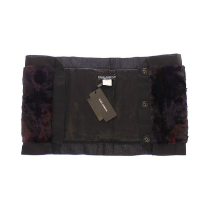 Dolce & Gabbana Purple MINK Fur Scarf Foulard Neck Wrap Dolce & Gabbana