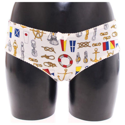 Dolce & Gabbana White Sailor Bra Panty Stretch Underwear Dolce & Gabbana