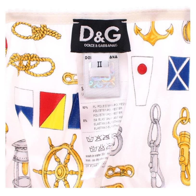 Dolce & Gabbana White Sailor Bra Panty Stretch Underwear Dolce & Gabbana