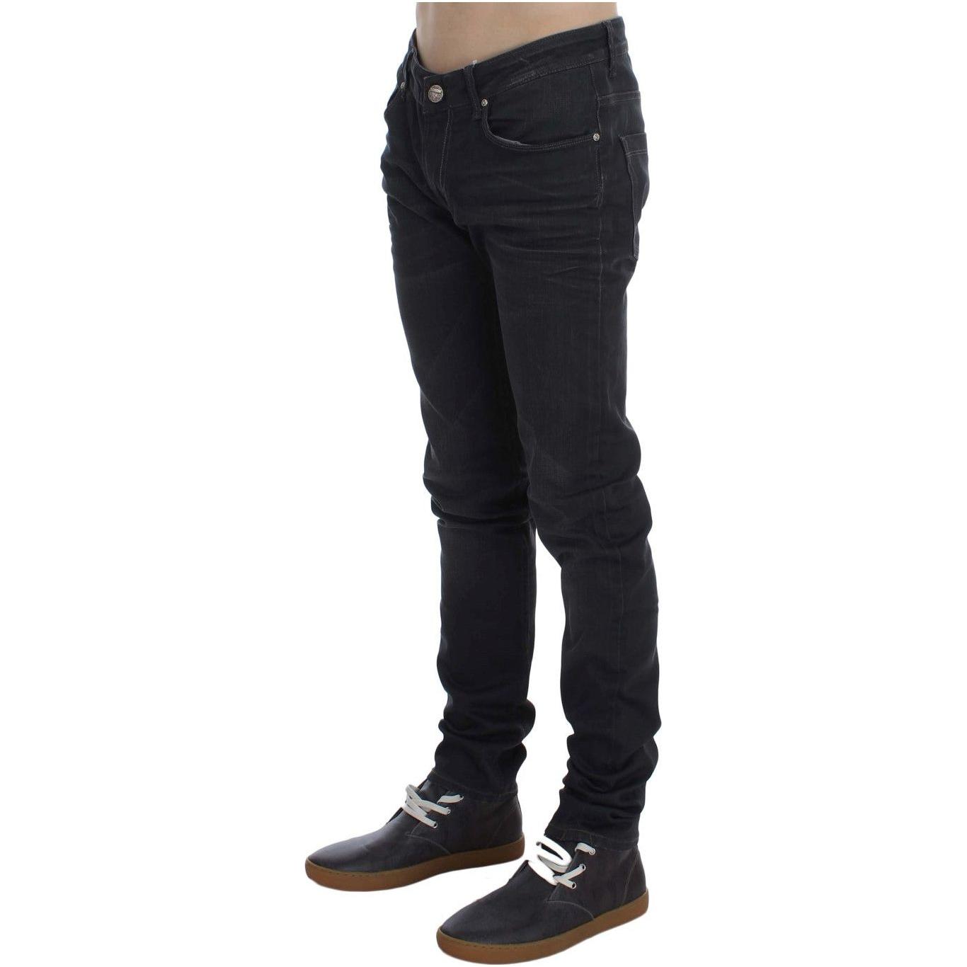 Acht Gray Cotton Stretch Slim Fit Jeans