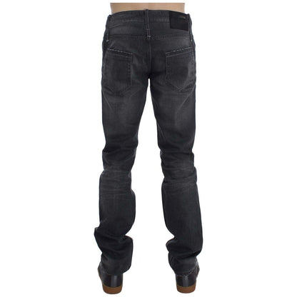Acht Gray Cotton Regular Low Fit Jeans Acht