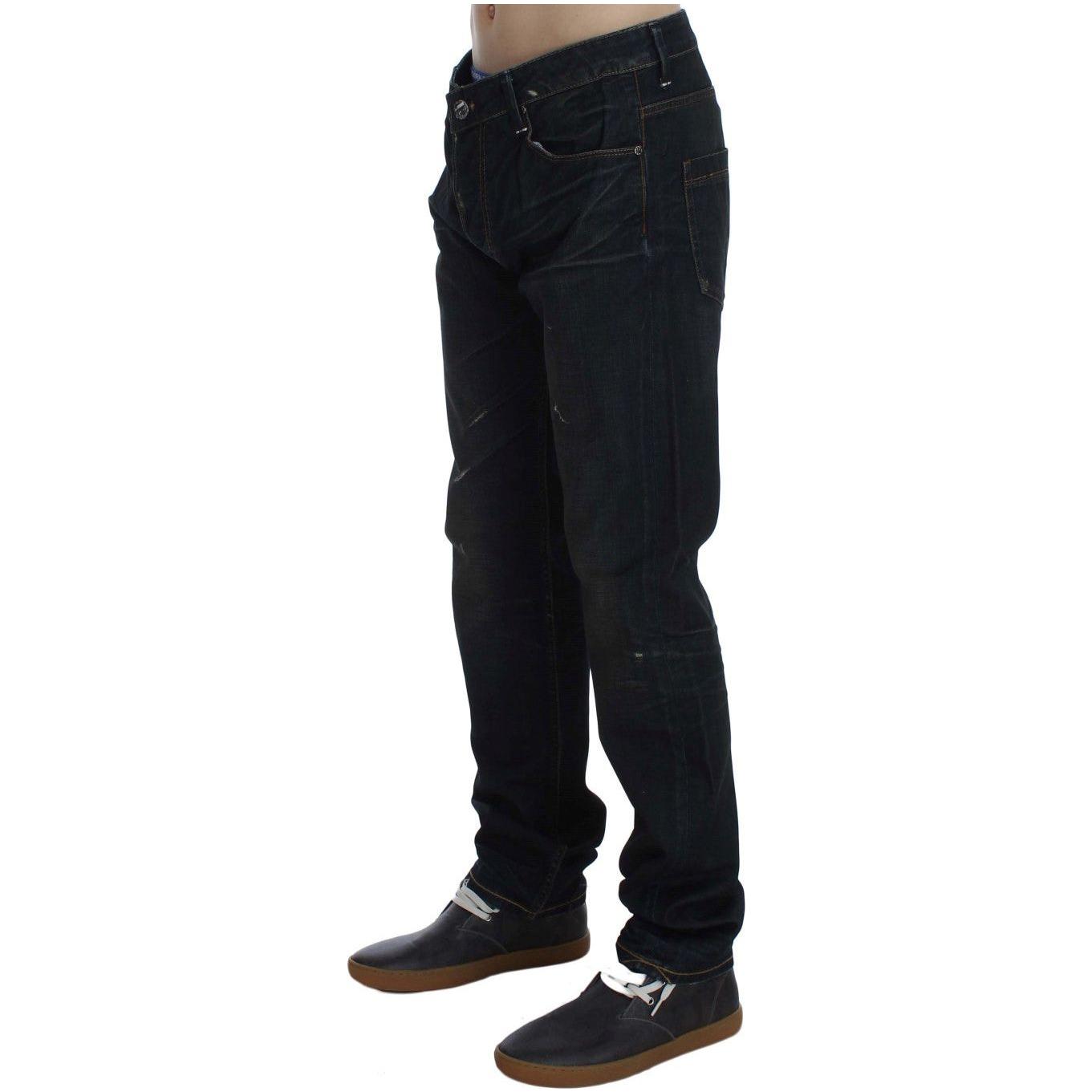 Acht Elegant Straight Fit Dark Blue Jeans Acht